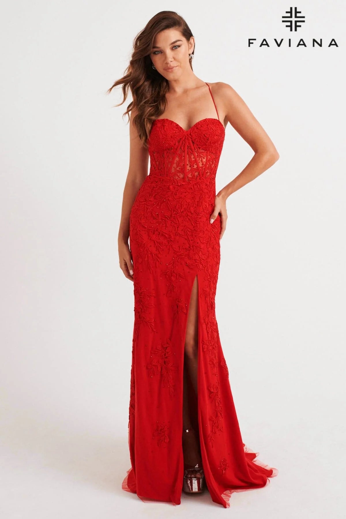 Faviana Lace Corset Dress