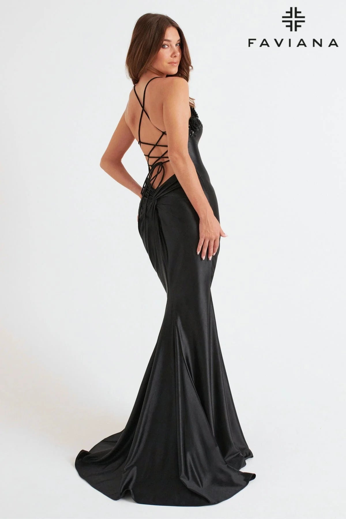 Faviana Rosette Dress