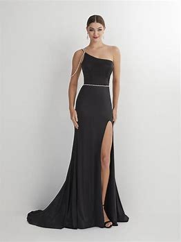 Studio 17 One Shoulder Fitted Shimmer Dress