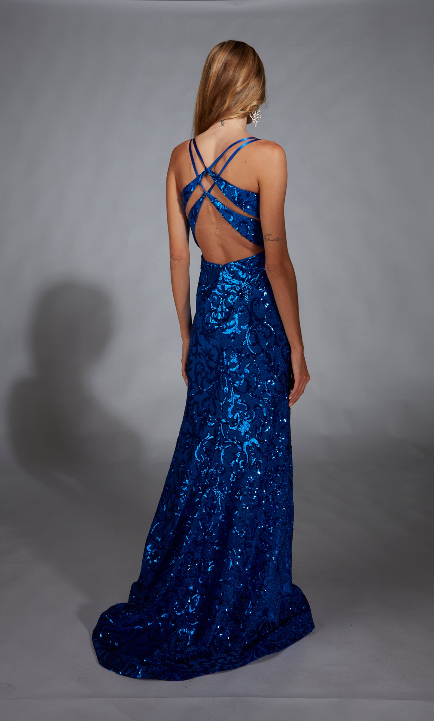 Alyce Paris Sequin Pattern Dress