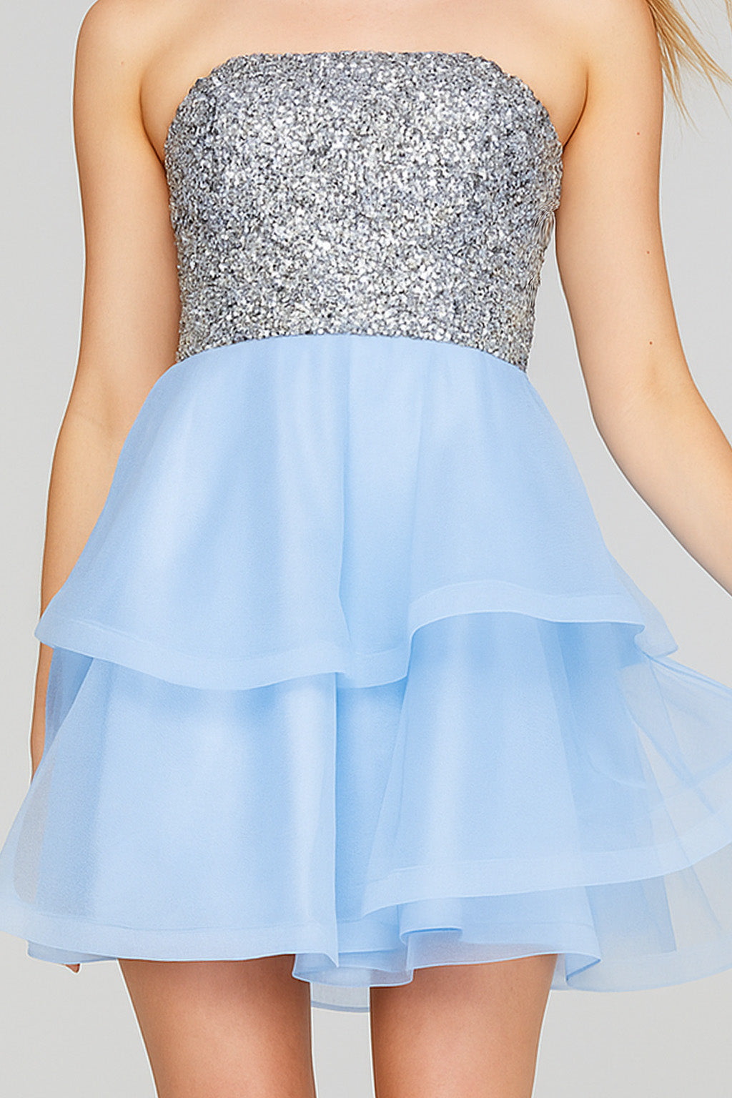 Jovani Layered Rhinestone Kids Dress