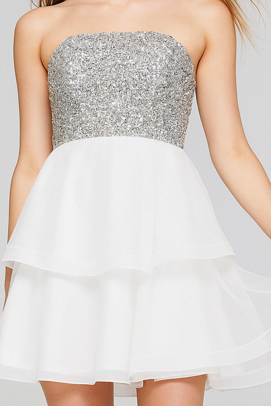 Jovani Layered Rhinestone Kids Dress