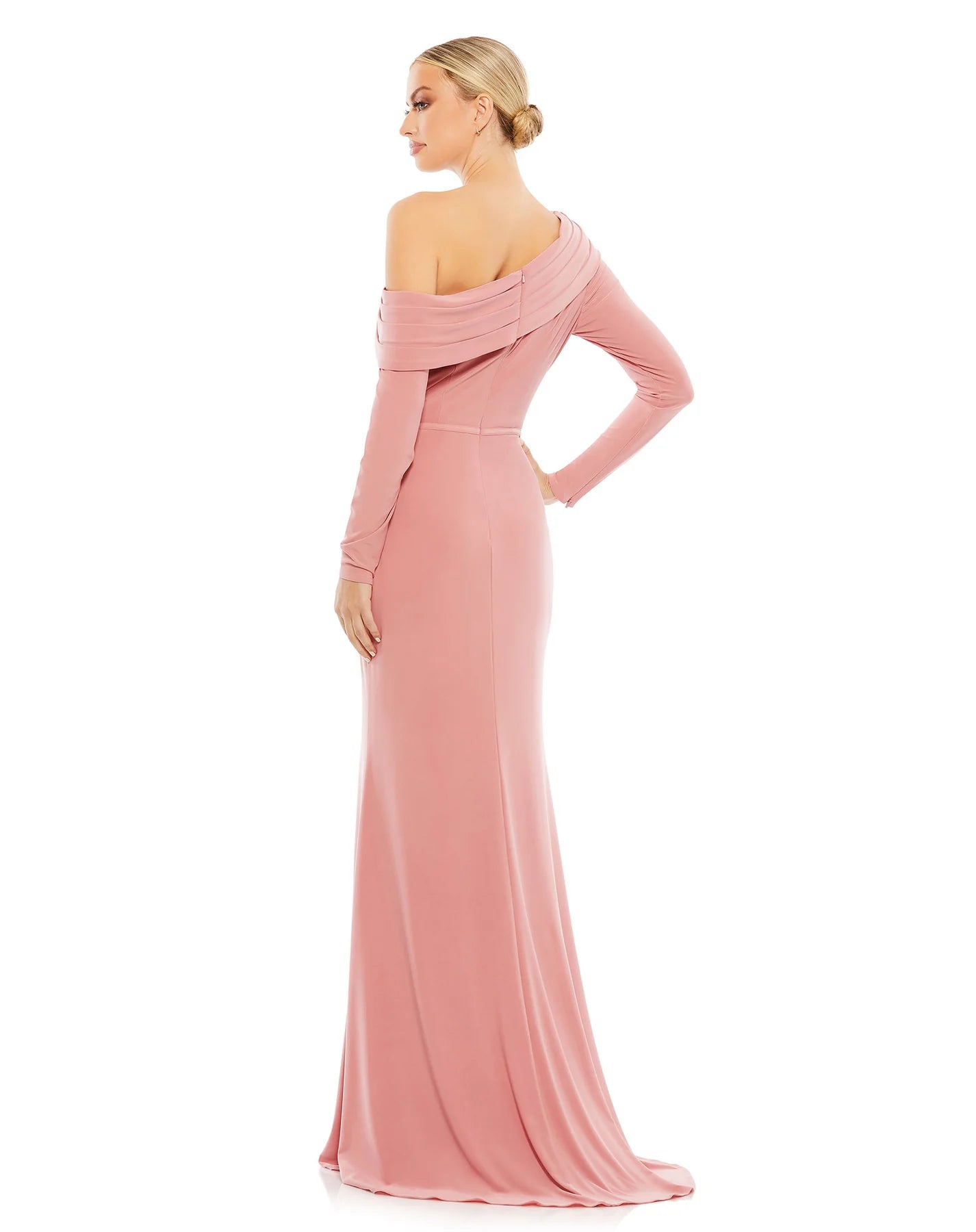 Mac Duggal Drop Shoulder Long Sleeve Dress
