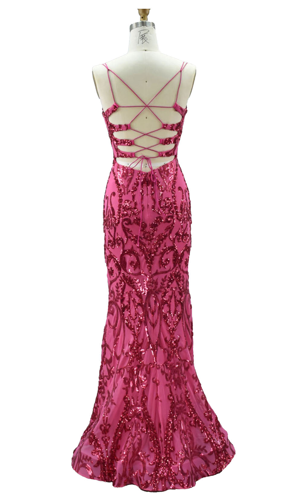 Alyce Paris Sequin Paisley Pattern Dress