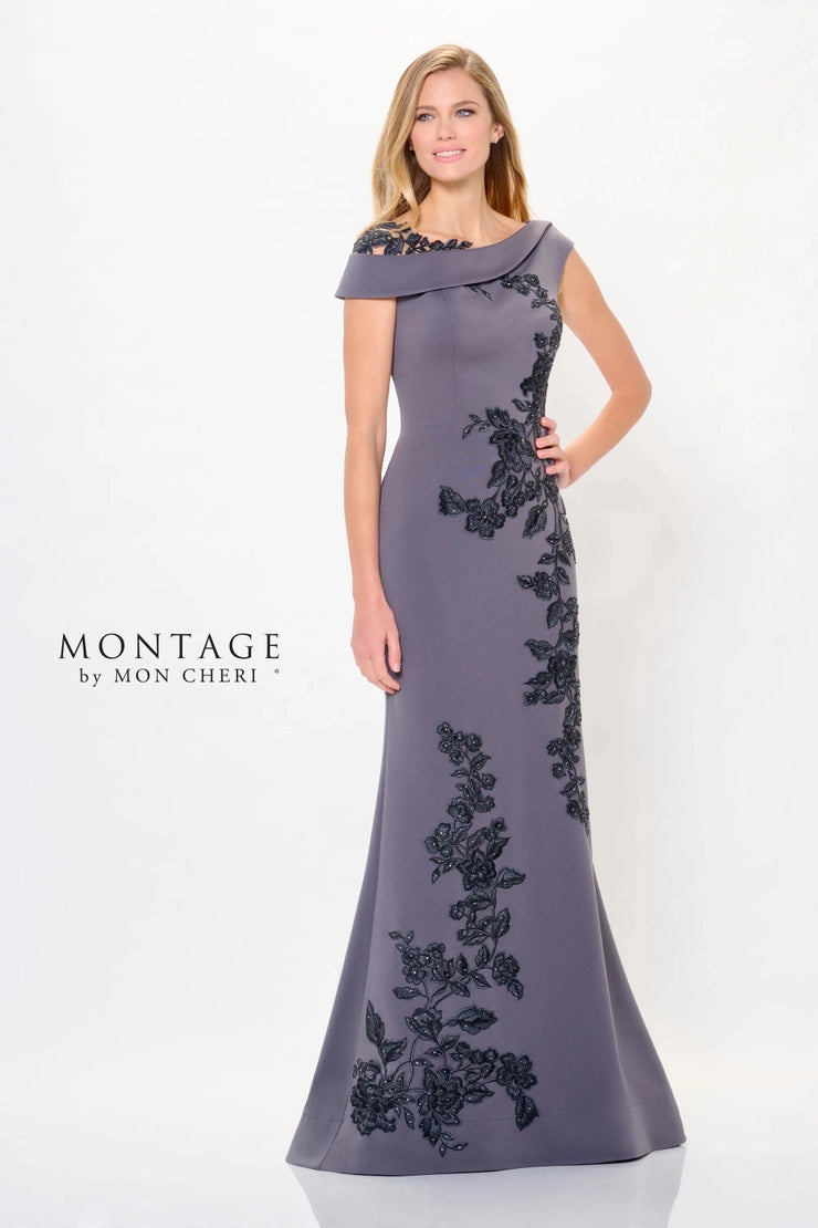 Mon Cheri Floral Lace Montage Dress
