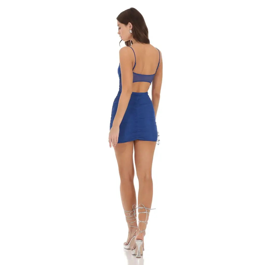 Lucy In The Sky Ruched Mesh Dress