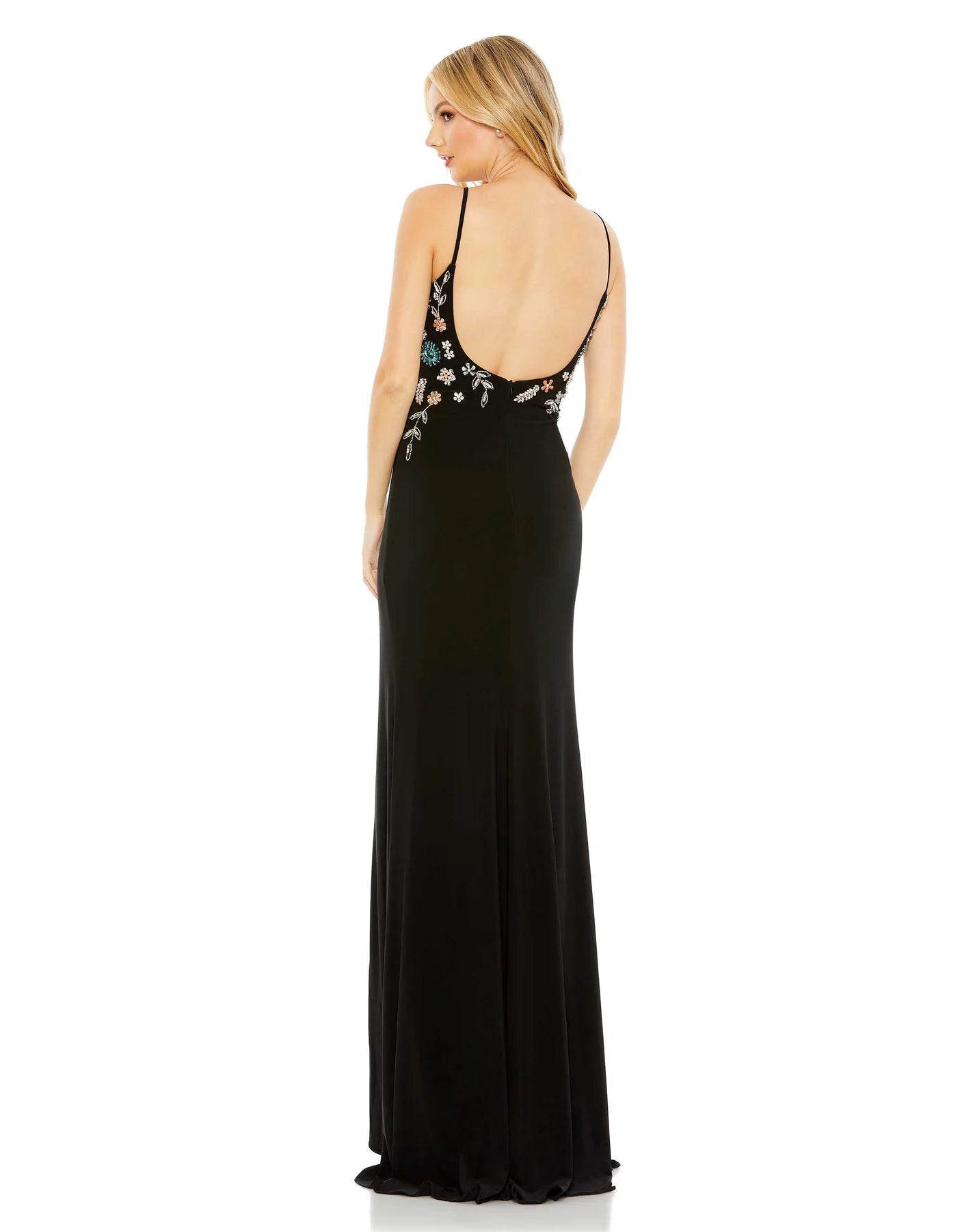 Mac Duggal Beaded Floral Cami Dress