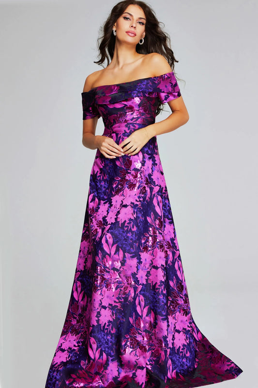 Jovani Floral Print Dress