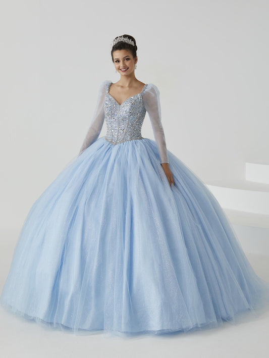 House of Wu Off-The-Shoulder Sparkle Tulle Ball Gown