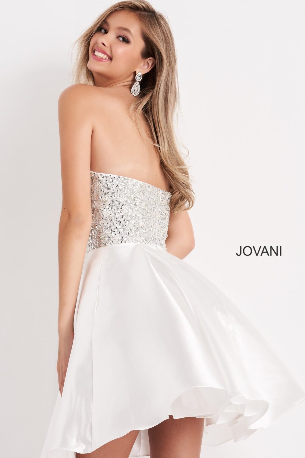 Jovani Rhinestone Satin Kids Dress