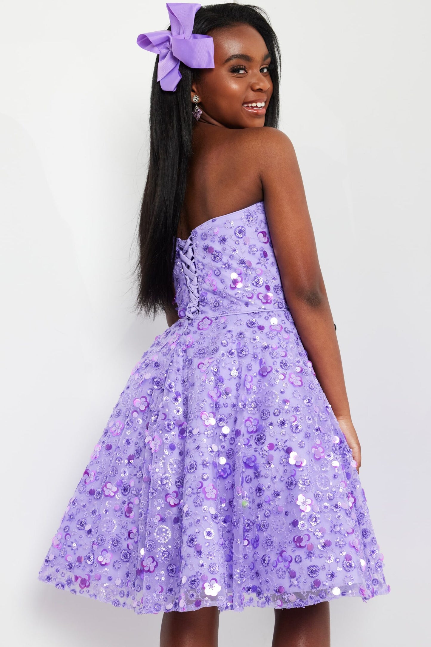 Jovani Floral Beaded Kids Dress