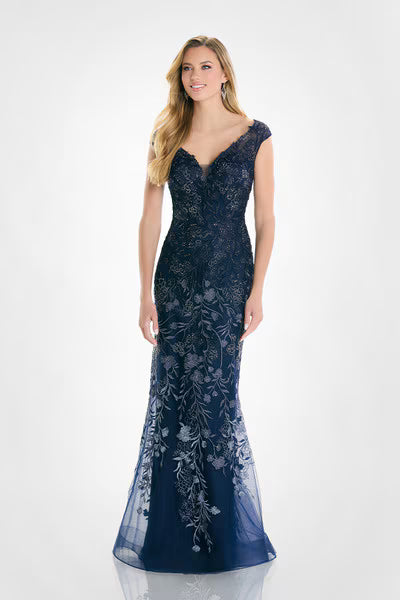 Mon Cheri Ombré Floral Montage Dress