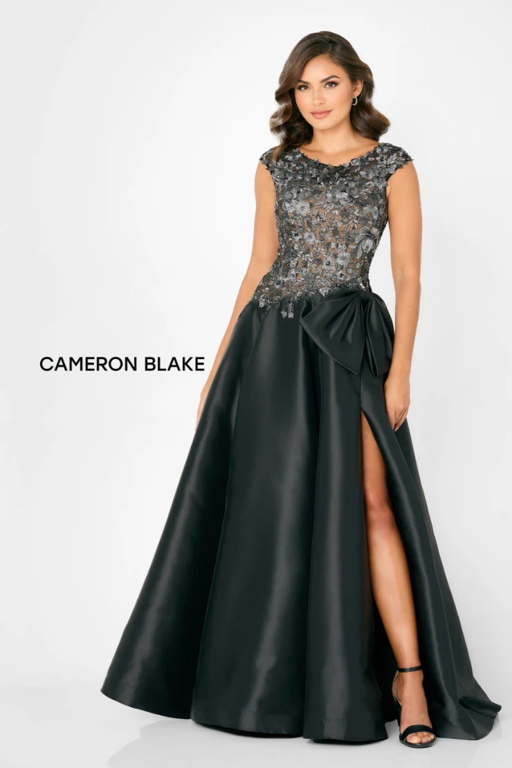 Cameron Blake Floral Appliqué Dress