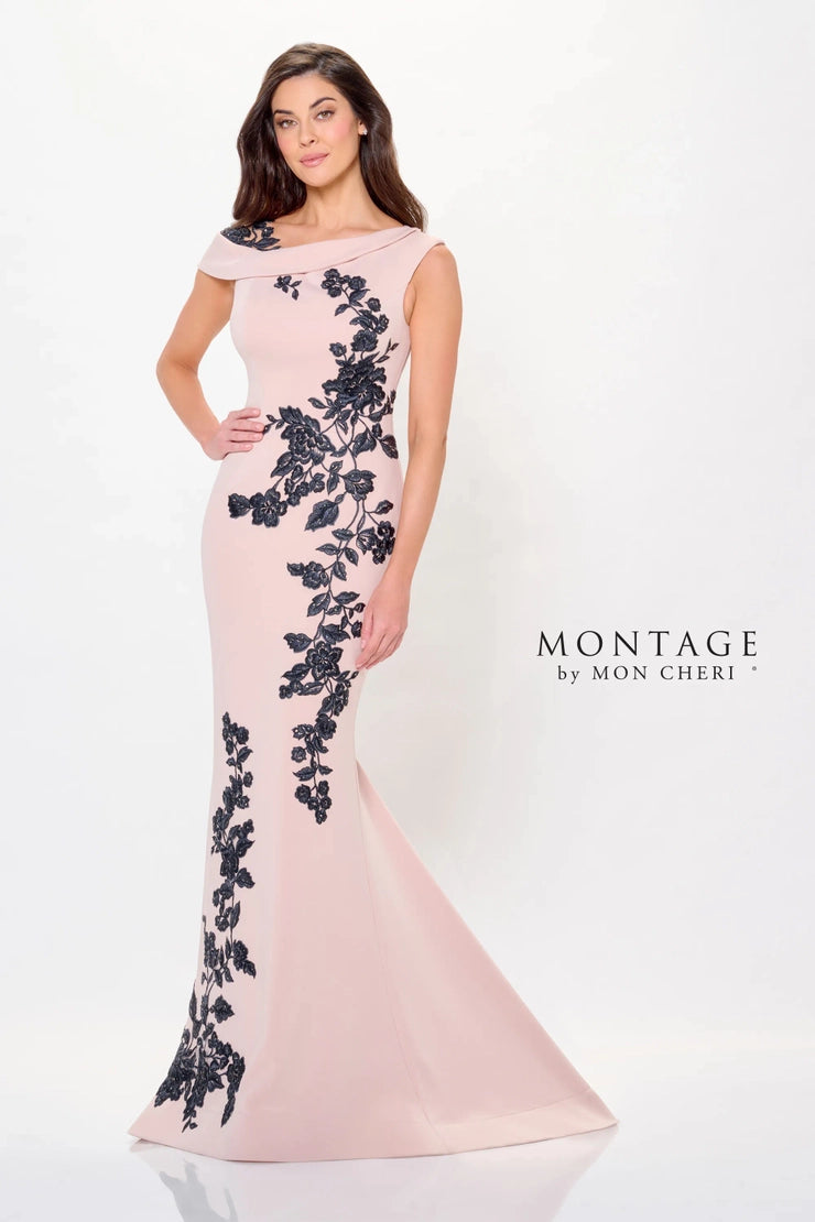 Mon Cheri Floral Lace Montage Dress